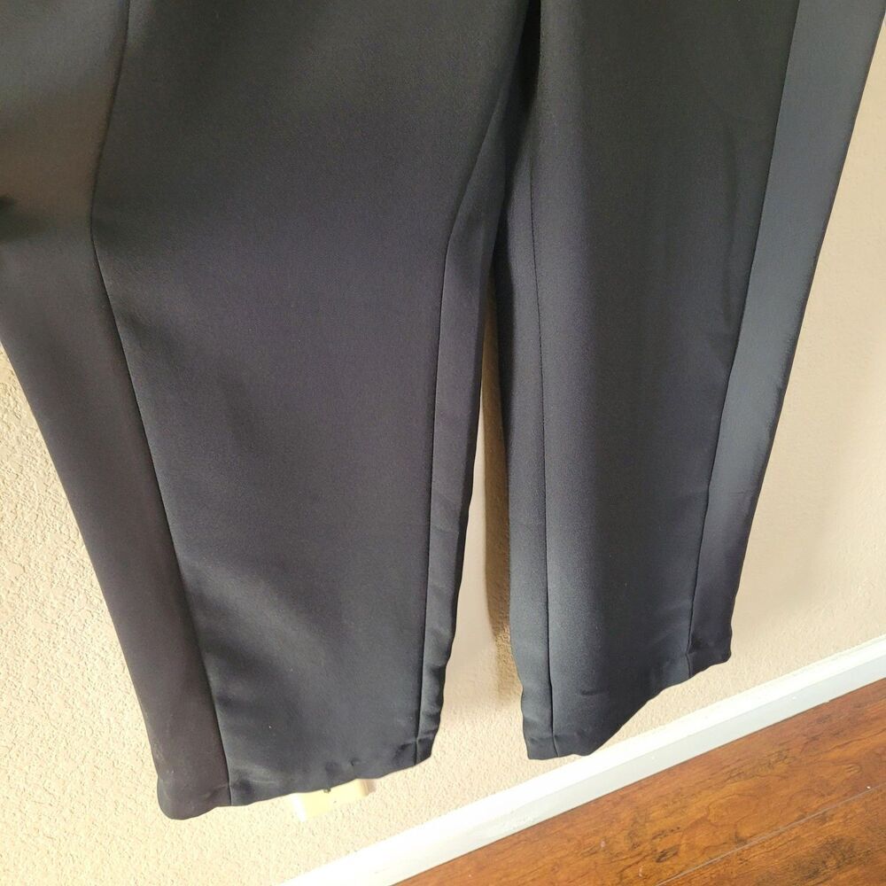 Banana Republic Wide Leg Sleeveless Jumpsuit Trousers Size 6 Tuxedo Tie Neck Nwt - Picture 5 of 8